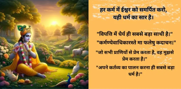 हर कर्म में ईश्वर को समर्पित करो, यही धर्म का सार है।